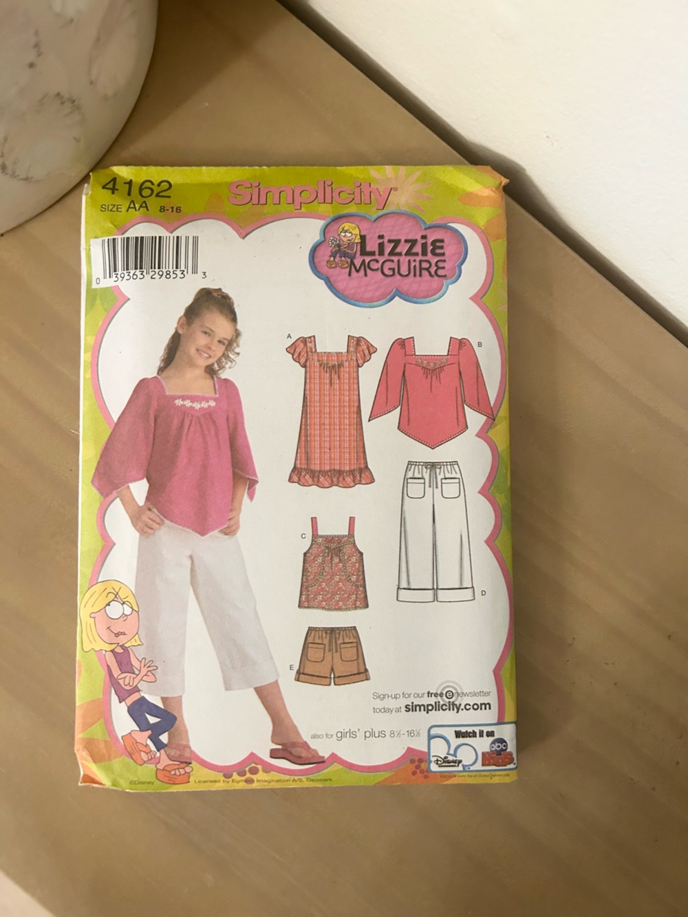 Vintage Simplicity 4162 Disney Lizzie McGuire Girls Sewing Pattern Sizes 8–16